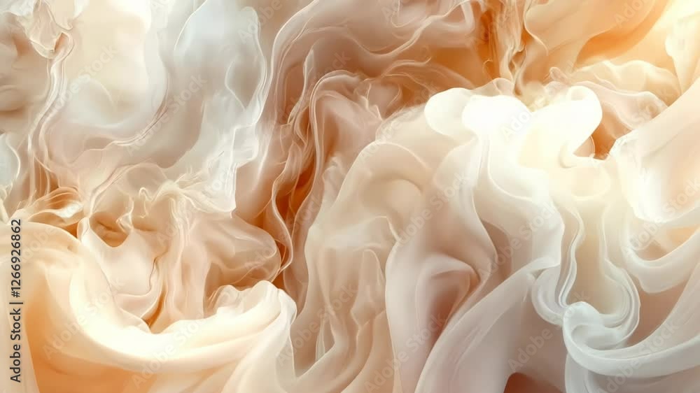Poster flowing colors and soft textures create a dreamy atmosphere in a warm, abstract composition. generat