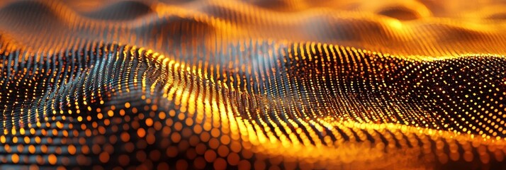 Abstract Waves of Light and Color in Warm Tones and Textures