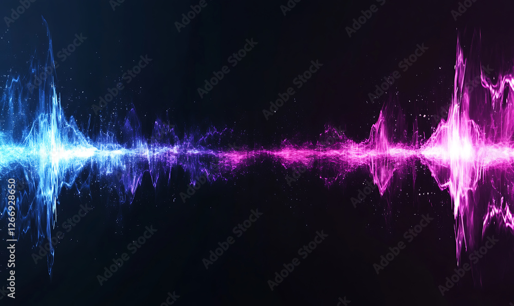 Wall mural abstract sound wave background-generative ai