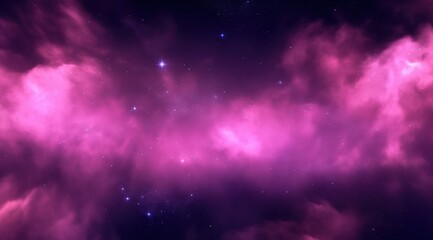 Fototapeta premium Stunning pink nebula, purple and violet clouds for sci-fi, astronomy, and wallpaper backgrounds