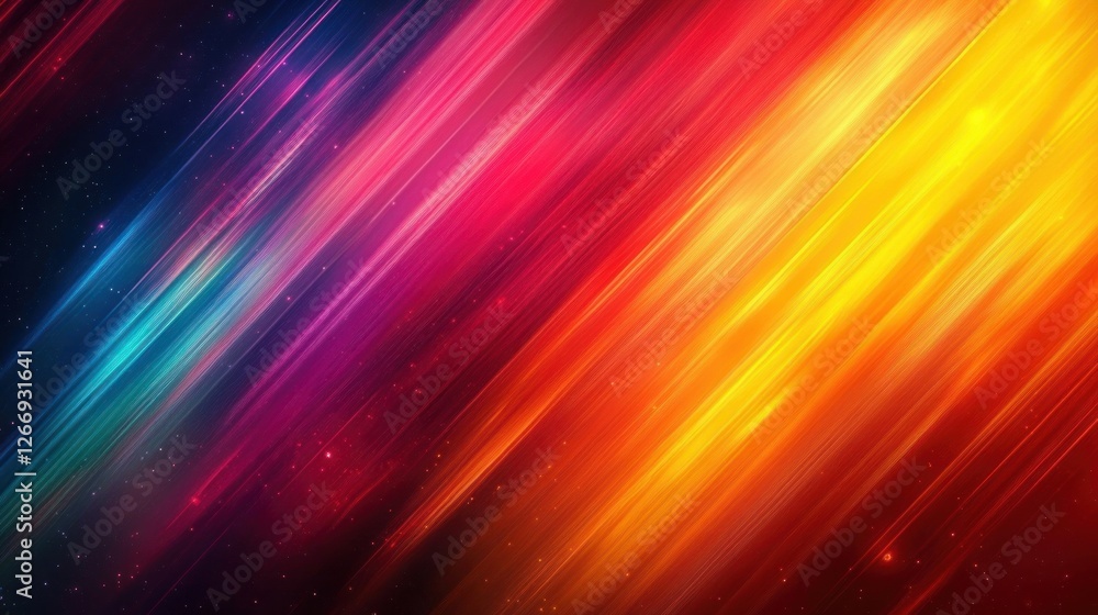 Aufkleber vibrant abstract rainbow background with dynamic lines and colorful sparkles