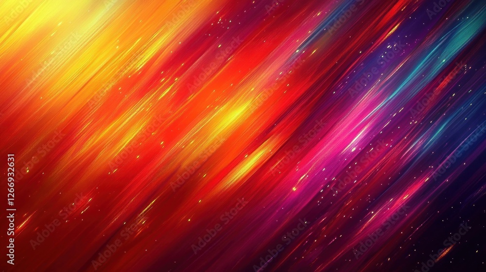 Poster vibrant abstract rainbow background with dynamic colorful lines and glistering effect