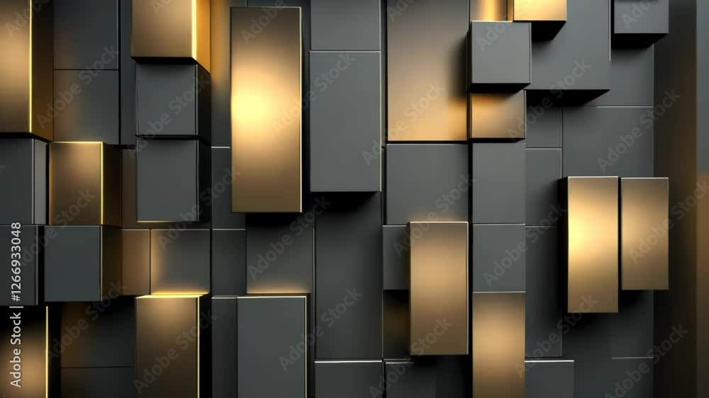 Poster intriguing interplay of light and shadow on modern geometric wall design in a stylish urban setting.