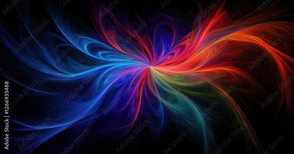 Poster abstract glowing wave pattern digital particles background technology concept