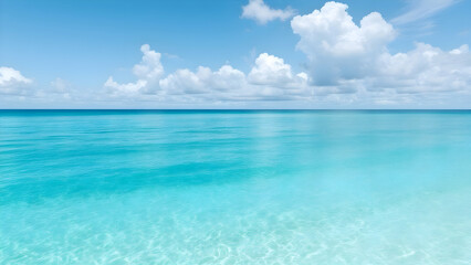 Fototapeta premium Tropical Waters – A smooth transition from deep teal to crystal-clear aqua, representing tropical beaches.