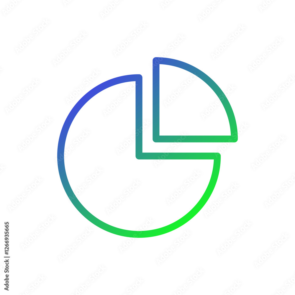Poster gradient circular chart, data visualization graphic