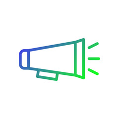 Gradient Megaphone Icon for Announcement Design