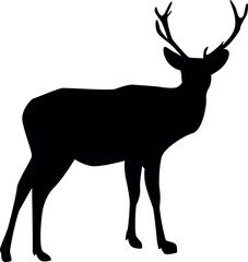 Deer Silhouette EPS Clipart - Printable Cricut Vector Design