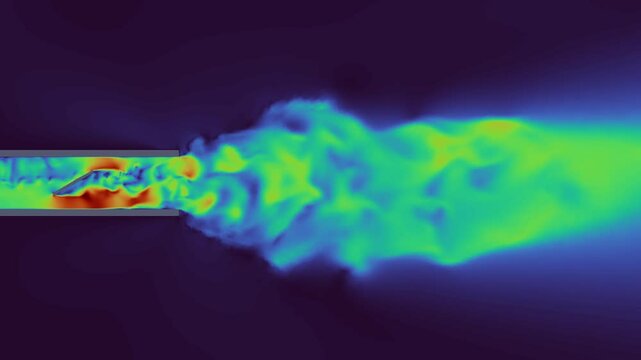 air flow simulation of a rectangular vent using computational fluid dynamics tools. 