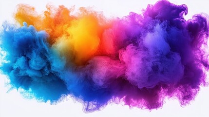 Colorful Explosion Abstract Art Dynamic Cloud of Powdered Pigments Beautiful Vibrant Swirls
