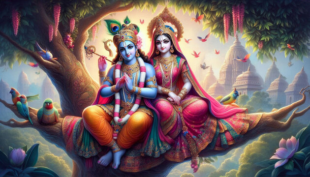 Radhe Krishna God image