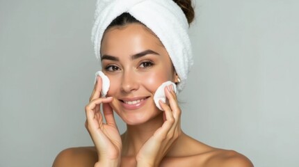 Woman Drying Her Hair with a Towel