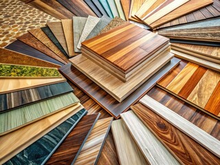 High-resolution architectural photography showcases a wide variety of linoleum flooring samples.