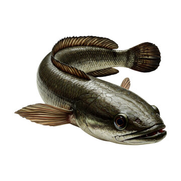 Snakehead fish on a white background