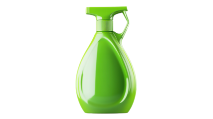 green detergent bottle with flip top cap isolated on white background