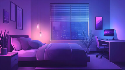 Luxurious Bedroom Interior with Comfortable Furniture and Elegant Decor