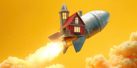 Real Estate Market Growth: House Values, Mortgage Rates, and Rent Prices Rising with a Rocket Launch