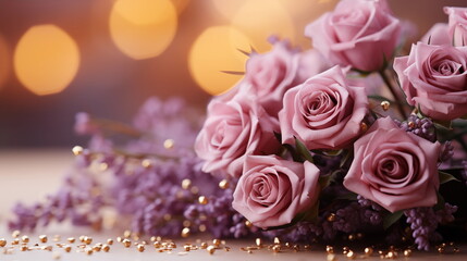 Flower pink background