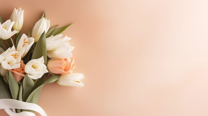 Flower pink background