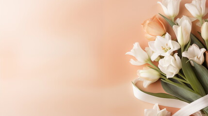 Flower pink background
