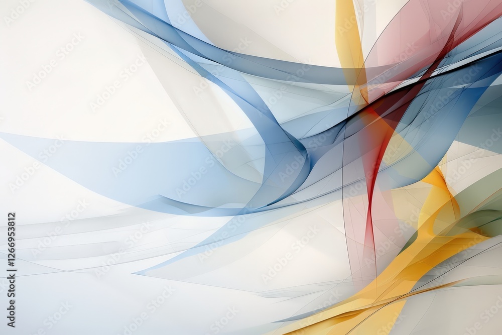 Poster elegant abstract flow with soft colors and fluid shapes creating a modern artistic background for de