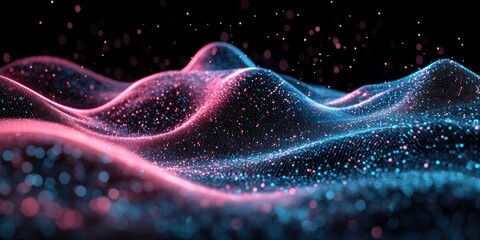 Quantum Waves in a Digital Grid with Energy and Particle Interactions
