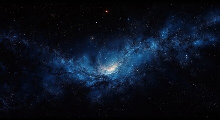 Obraz premium Vibrant Galaxy and Stars in a Cosmic Panorama of the Universe