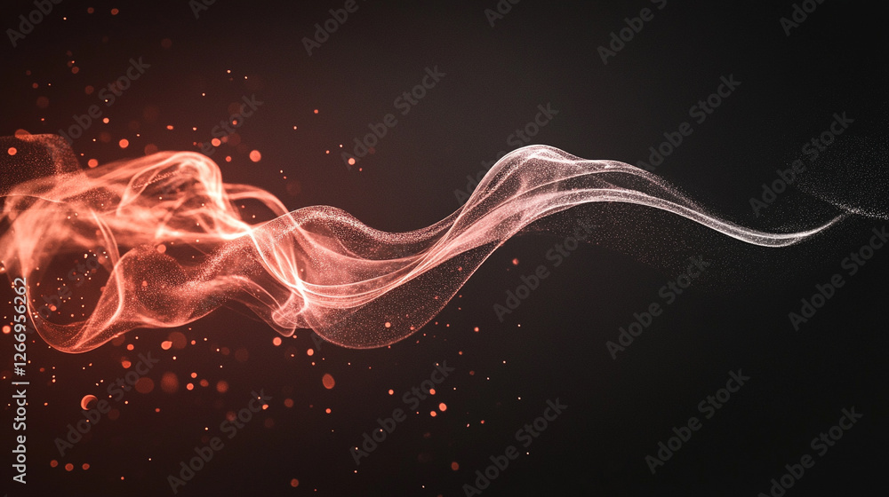 Poster colorful smoke patterns swirling against a dark background create a mesmerizing visual effect