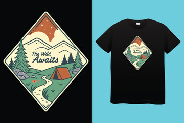 take me to the mountain camping t-shirt design, camping mountain t-shirt design, Vintage camping t-shirt design, Typography camping t-shirt design, Retro camping mountain t-shirt design