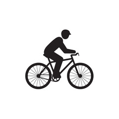 Obraz premium silhouette of a girl on a bicycle