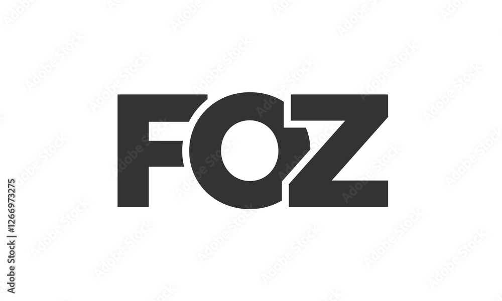 Fototapete foz logo design template with strong and modern bold text. initial based vector logotype featuring s