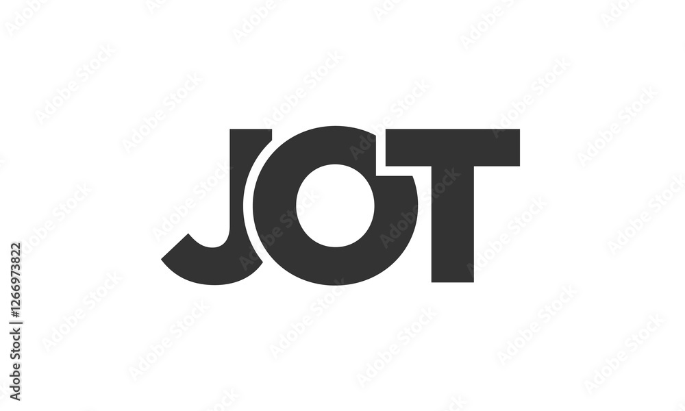 Poster jot logo design template with strong and modern bold text. initial based vector logotype featuring s