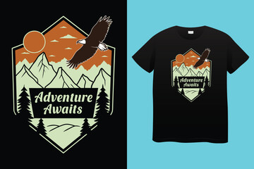 Camping T Shirt design Camping t shirt design free Adventure t shirt design free Template