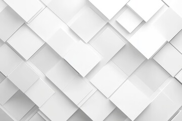 Fototapeta premium Abstract Geometric Pattern of Overlapping White Rectangles