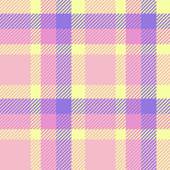 Pastel plaid pattern  Delicate pink, purple, and yellow hues create a soft, cheerful design. Ideal for textile prints, wrapping paper, backgrounds, and more.