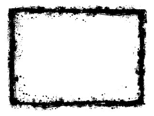 Grunge style frames are black on a white background