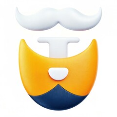 A playful, colorful toy featuring a mustache and beard design, ideal for imaginative play and enhancing creativity in children.