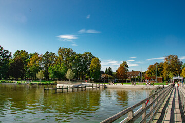 Scenic Lake Promenade in Bavaria on a Sunny Day