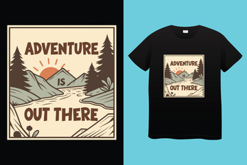 outdoor illustration campfire graphic live design badge vintage t shirt