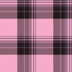 Pretty pink and black plaid pattern.  Perfect for textile design, fashion, websites, or branding. This seamless texture offers a modern, stylish, and versatile aesthetic.