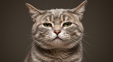 Fototapeta premium Disgruntled Feline Giving Stink Eye