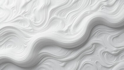 Obraz premium Abstract white textured swirl pattern in fluid wave design