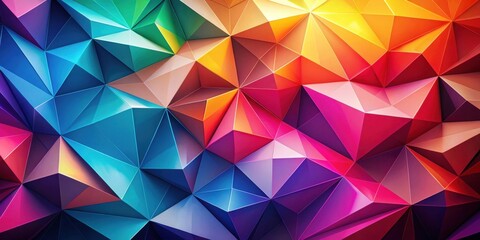 Abstract Colorful Triangular Mosaic Pattern A Vibrant Geometric Composition of Interlocking Shapes