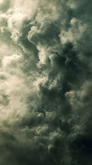 Obraz premium Stormy sky, dark clouds, ominous weather