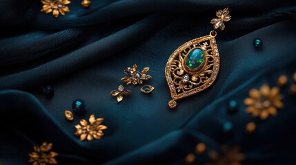 Elegant Vintage Earrings Adorned with Opal Gemstones and Intricate Designs