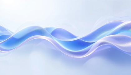 Abstract blue and white wave pattern on light background