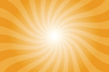 Fototapeta premium Abstract orange background with rays retro starburst rays. Gamboge orange sunburst background vector illustration pattern beam rays. Spiral radial striped backdrop. Vector illustration.