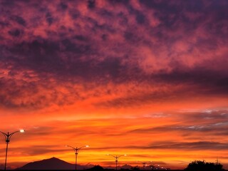 Burning sunset