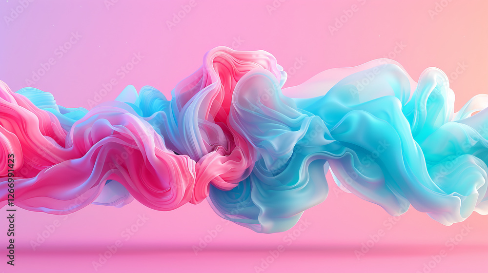 Aufkleber abstract fluid swirls: a mesmerizing abstract background featuring flowing, ethereal swirls of vibra