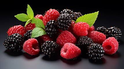 Fresh berry closeup in studio